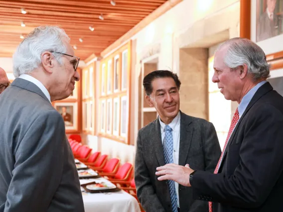 President Robbins at El Colegio Nacional with Drs. Meade and Urrutia