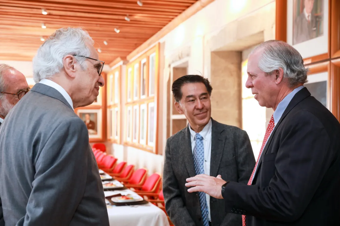 President Robbins at El Colegio Nacional with Drs. Meade and Urrutia